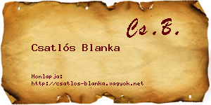 Csatlós Blanka névjegykártya