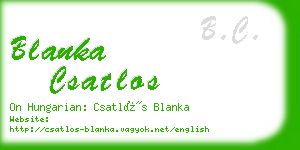 blanka csatlos business card